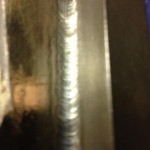 lambo door welding weave close up